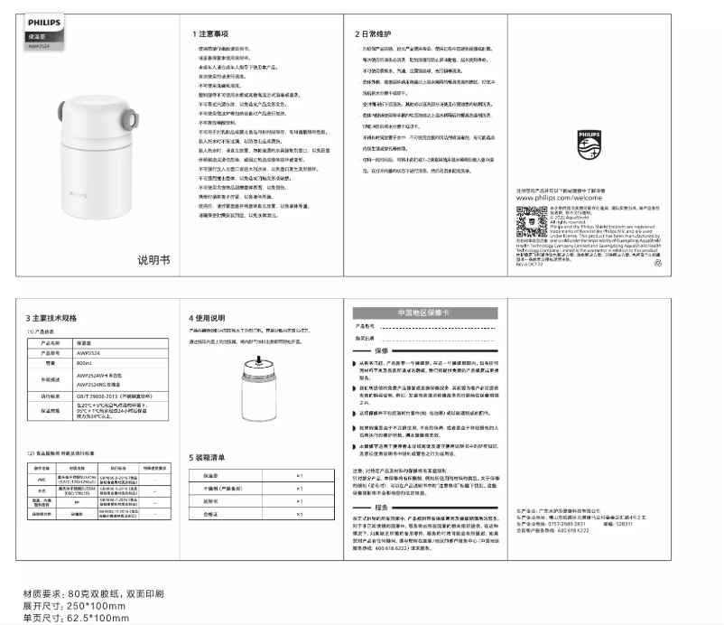 Page n°1 - Manuel utilisateur Philips AWP2524