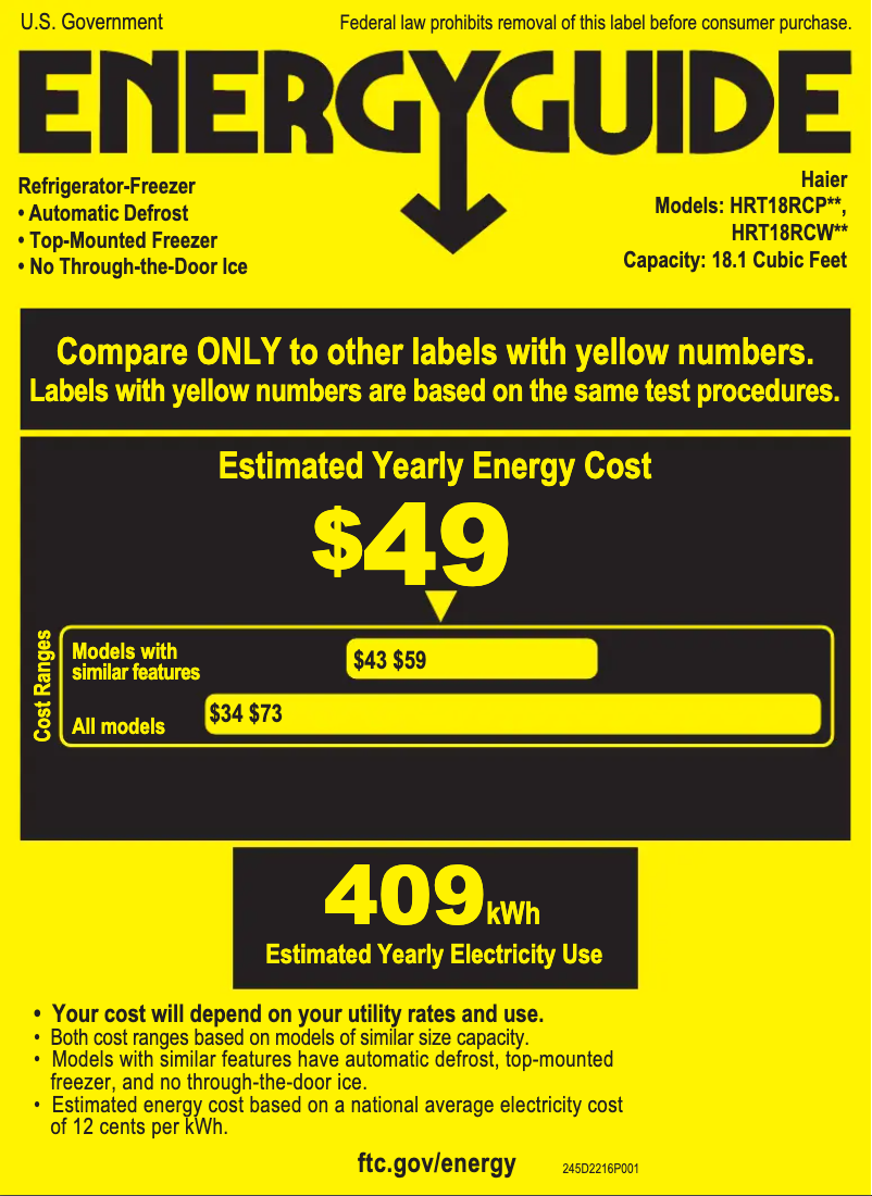 Image de la première page du manuel de l'appareil HRT18RCPW