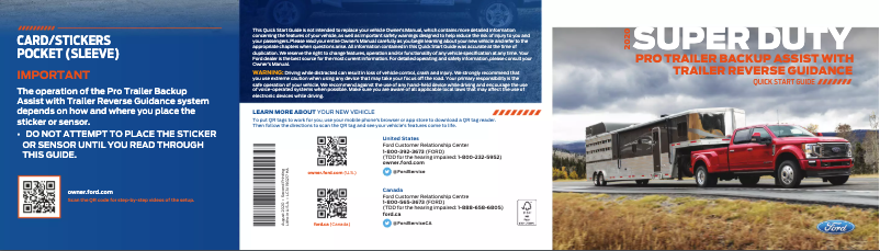 Page n°1 - Manuel utilisateur Ford F-600 (2020)