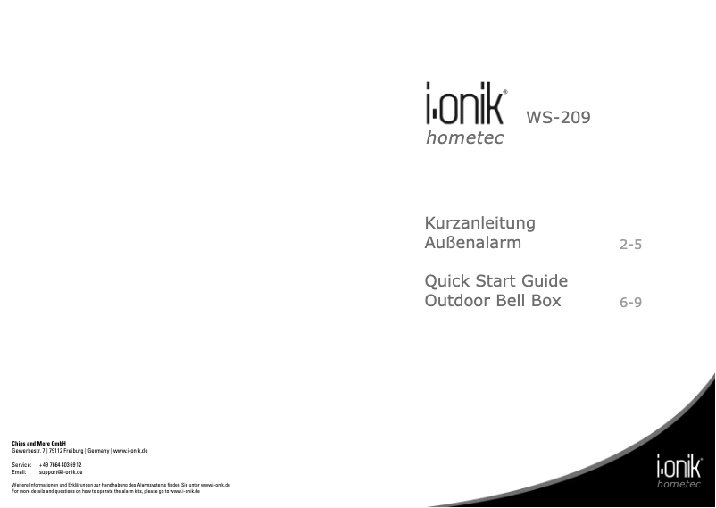 Page n°1 - Manuel utilisateur i-onik WS-209