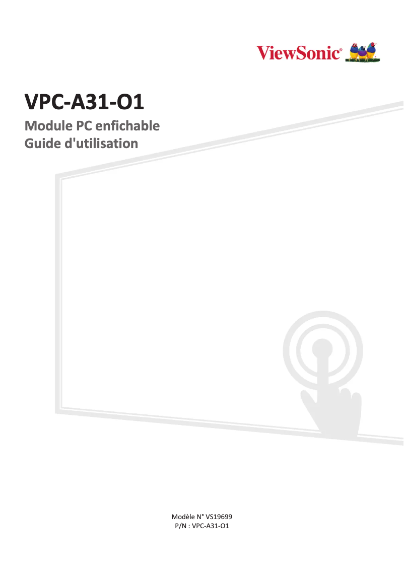 Page n°1 - Manuel utilisateur Viewsonic VPC-A31-O1