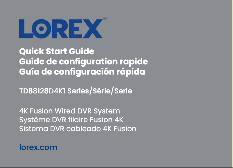Page 1 de la notice Guide de démarrage rapide Lorex D881A51B