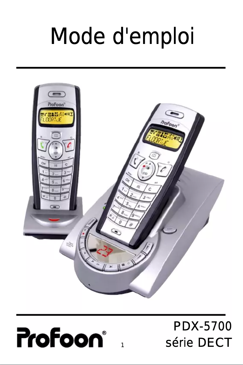 Page n°1 - Manuel utilisateur Profoon PDX-5735