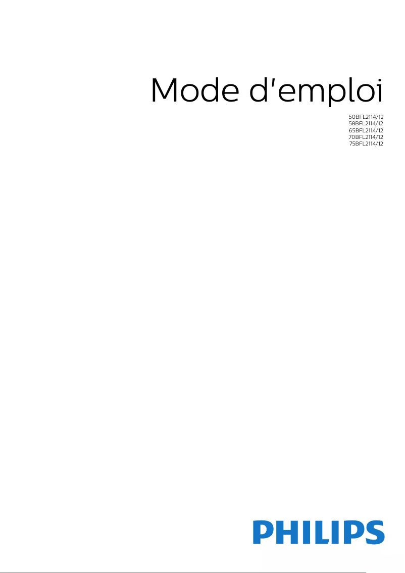 First page image of the manual for 50BFL2114