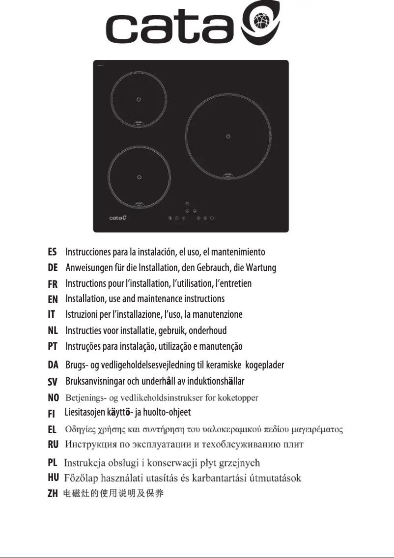 Página 1 del manual Manual de usuario CATA IB 6403 BK