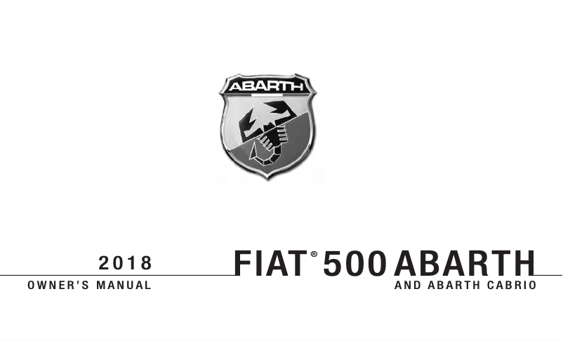 Page 1 de la notice Manuel utilisateur Fiat 500 Abarth (2018)