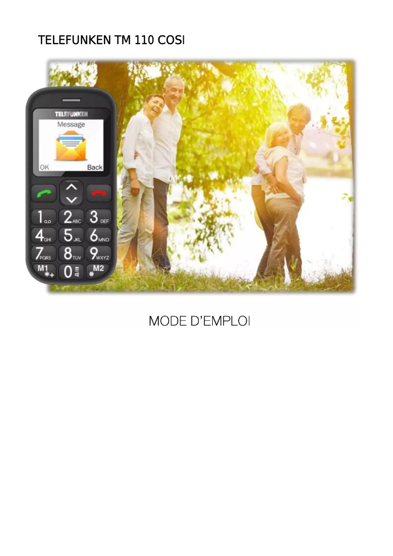 Page n°1 - Manuel utilisateur Telefunken TM 110 COSI
