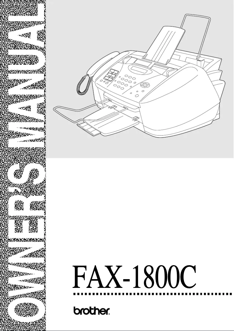 Image de la première page du manuel de l'appareil FAX-1800C