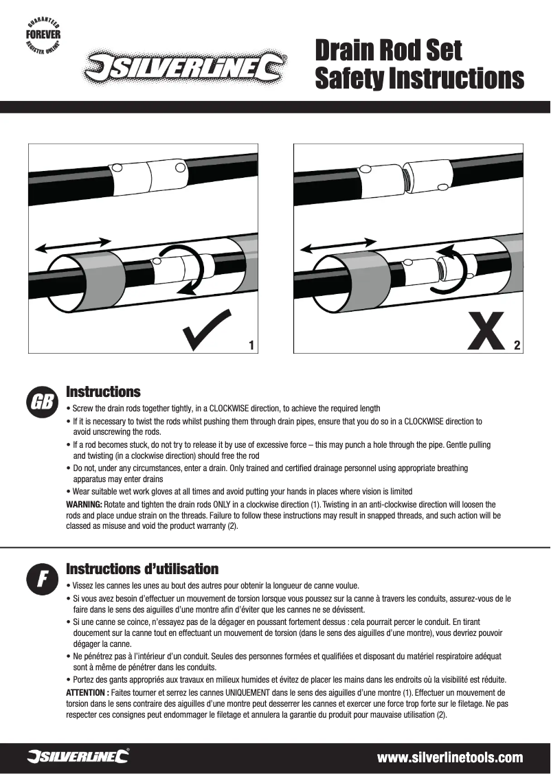 Page 1 of the manual User Manual Silverline 633826