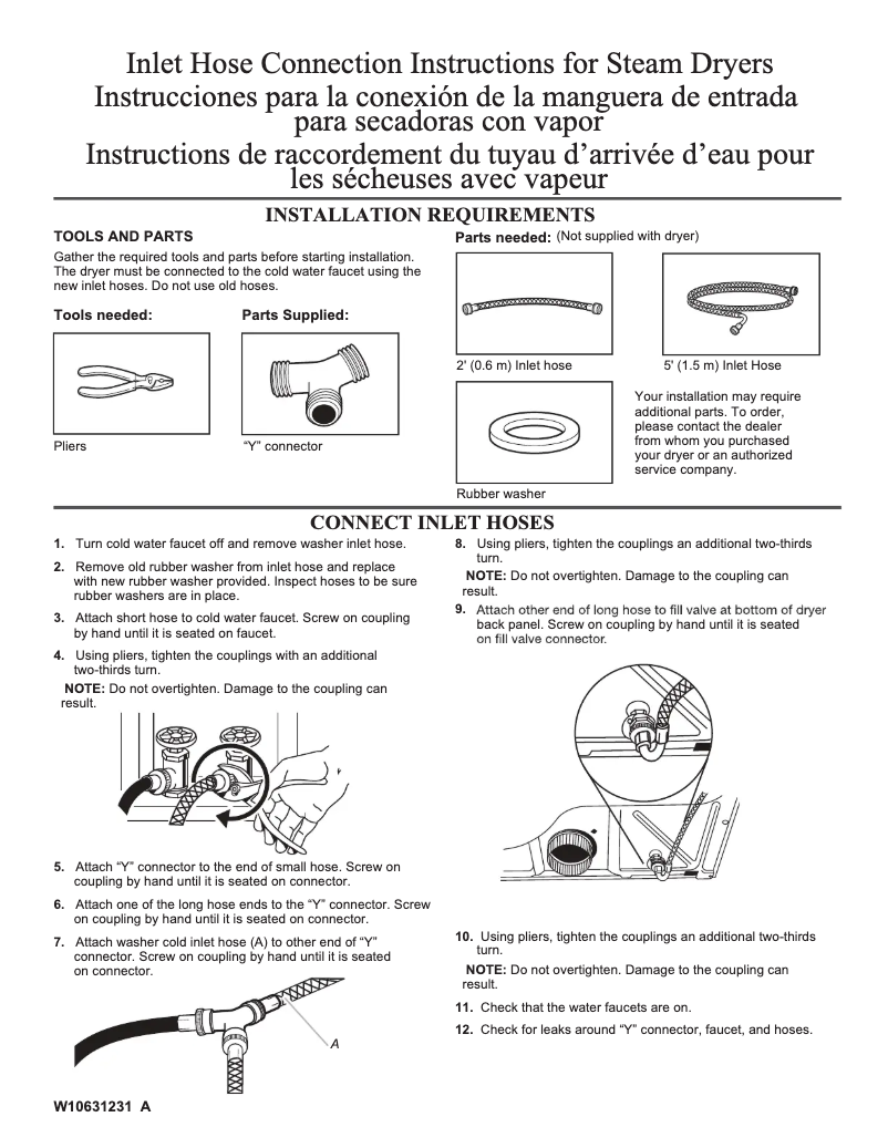 Image de la première page du manuel de l'appareil W10623830