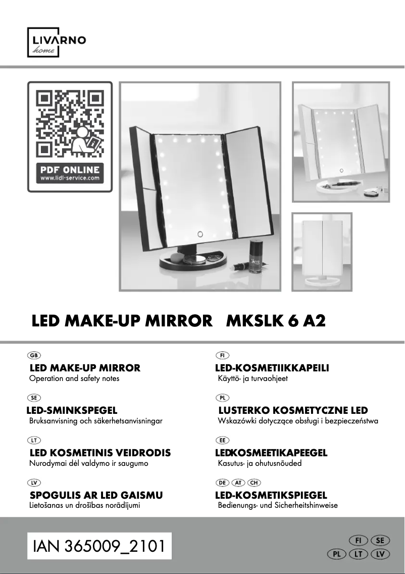 Image de la première page du manuel de l'appareil MKSLK 6 A2