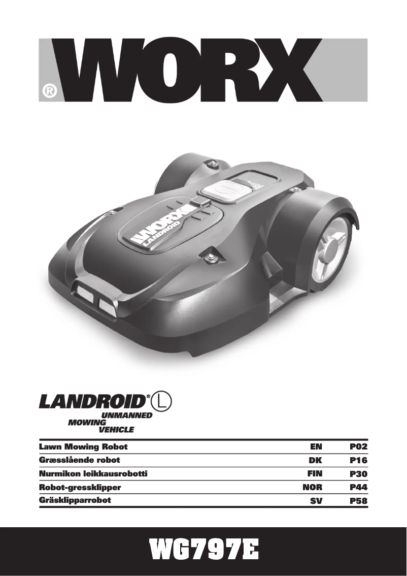 Page 1 de la notice Manuel utilisateur Worx Landroid WG797E