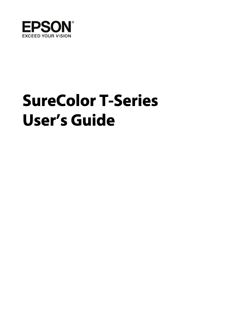 Page n°1 - Manuel utilisateur Epson SureColor SCT44SCAN