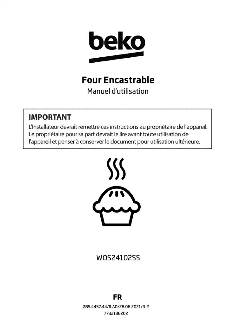 Image de la première page du manuel de l'appareil WOS24102SS