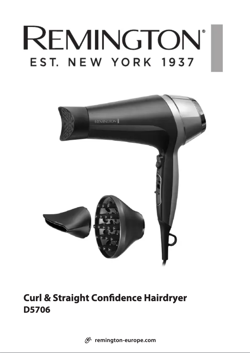 Page n°1 - Manuel utilisateur Remington Curl & Straight Confidence D5706