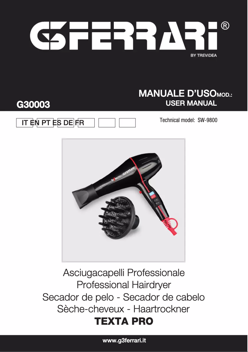 Image de la première page du manuel de l'appareil TextaPro G30003