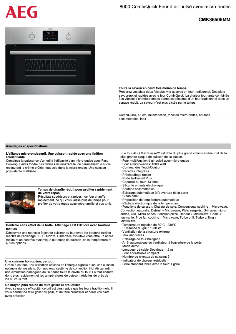 Image de la première page du manuel de l'appareil CMK36506MM