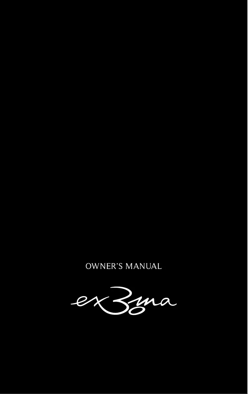 Image de la première page du manuel de l'appareil EX3MA
