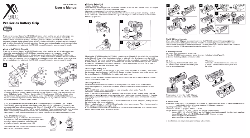 Page n°1 - Manuel utilisateur Xit XTNG600