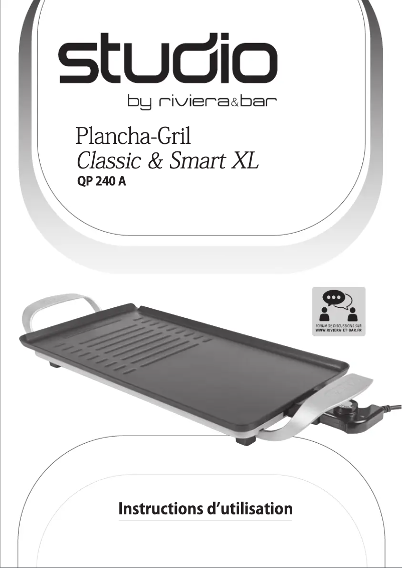 Page 1 de la notice Manuel utilisateur Riviera & Bar QP240A
