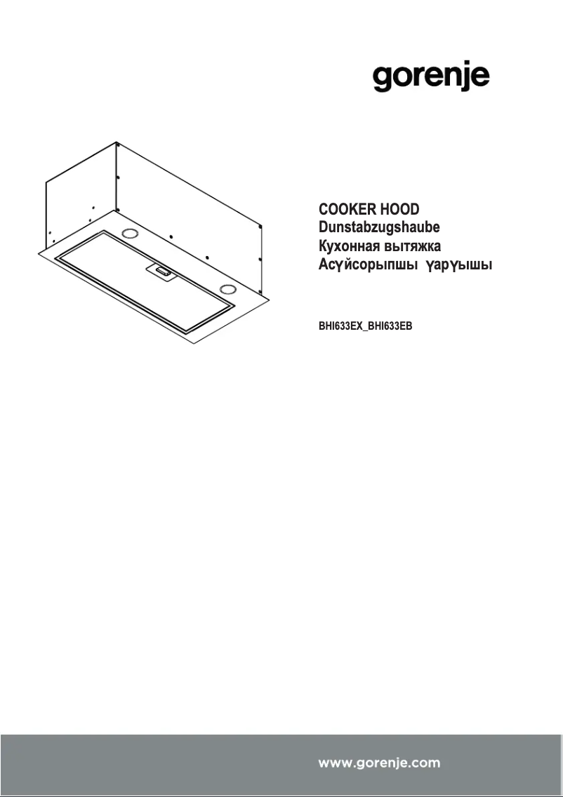 Page 1 de la notice Manuel utilisateur Gorenje BHI633EX