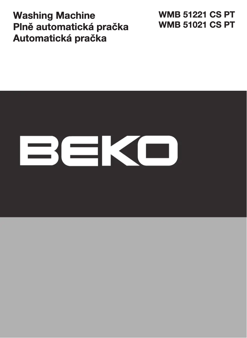 Page 1 de la notice Manuel utilisateur Beko WMB 51221 CS PT