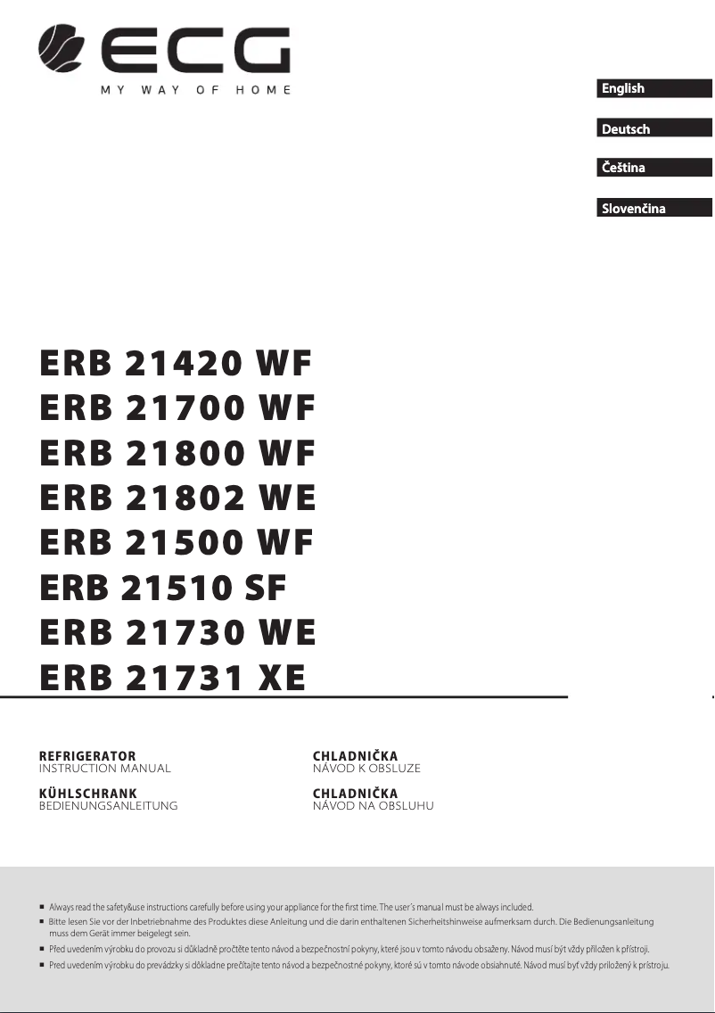 Page n°1 - Manuel utilisateur ECG ERB 21732 WE
