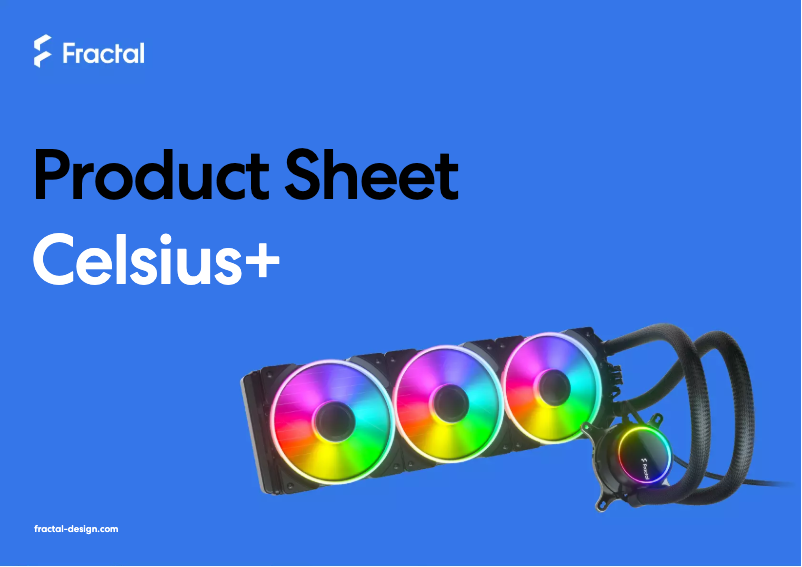 Page 1 de la notice Fiche technique Fractal Design Celsius+