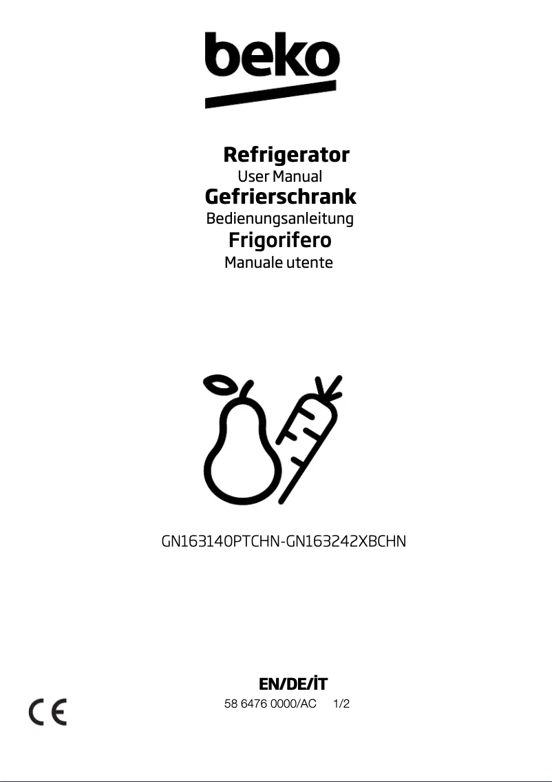 Image de la première page du manuel de l'appareil GN163242XBCHN