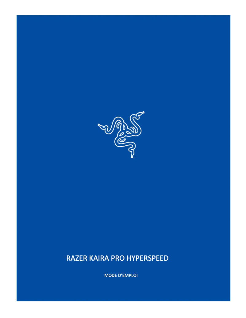 Page n°1 - Manuel utilisateur Razer Kaira Pro HyperSpeed