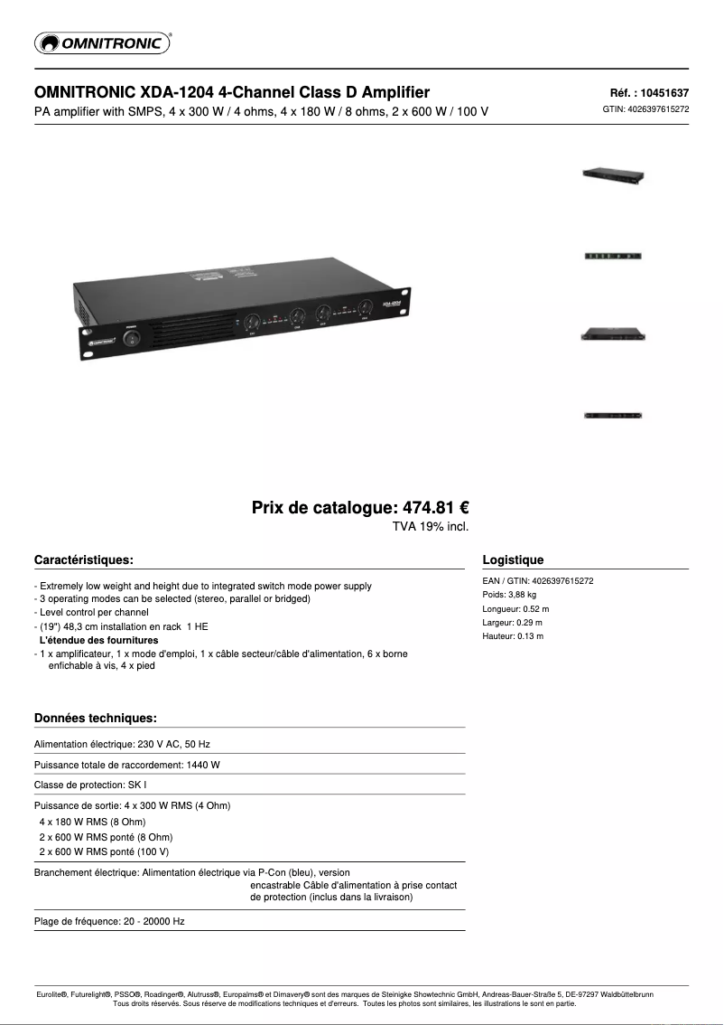 Image de la première page du manuel de l'appareil XDA-1204