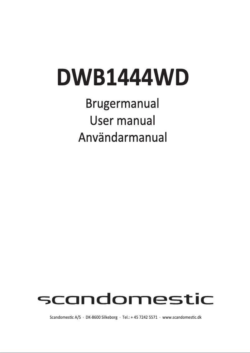 Image de la première page du manuel de l'appareil DWB1444WD