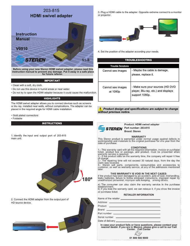 Image de la première page du manuel de l'appareil 203-815