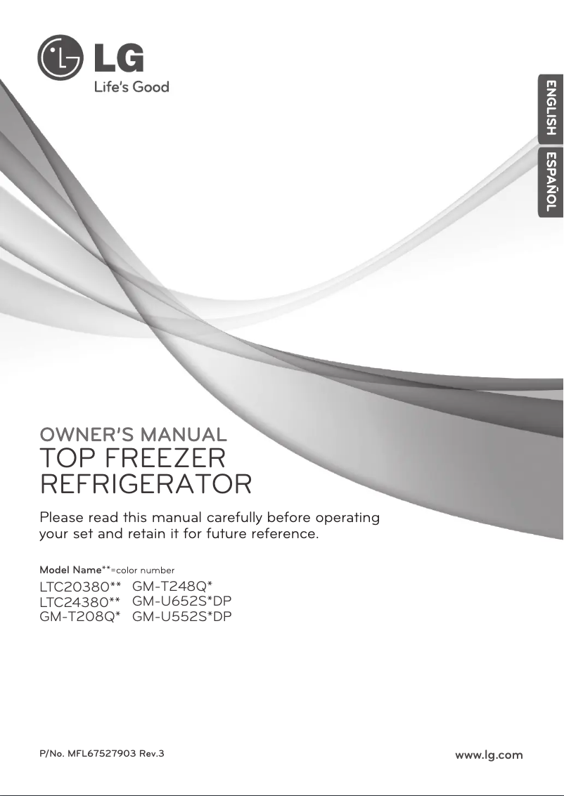 Page n°1 - Manuel utilisateur LG LTC24380ST