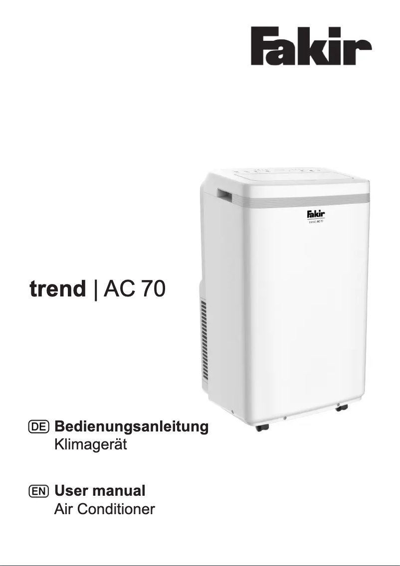 Image de la première page du manuel de l'appareil Trend AC 70