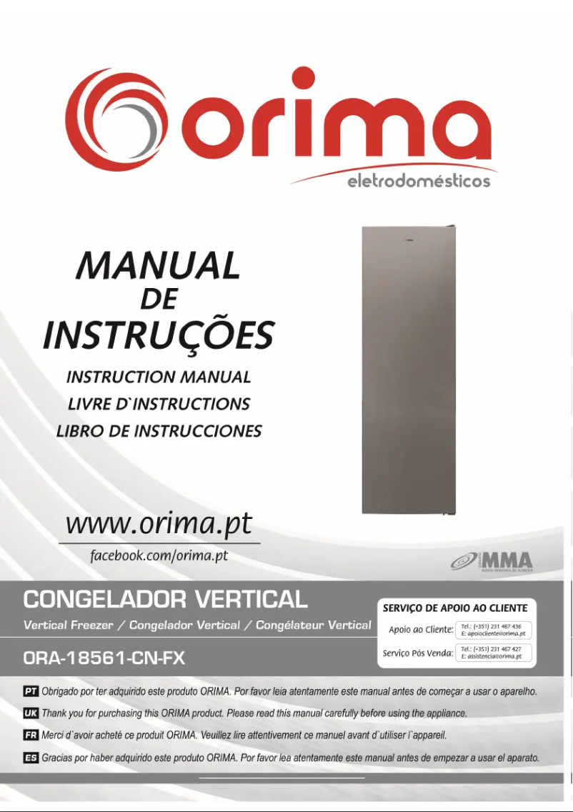 Page n°1 - Manuel utilisateur Orima ORA-18561-CNFX