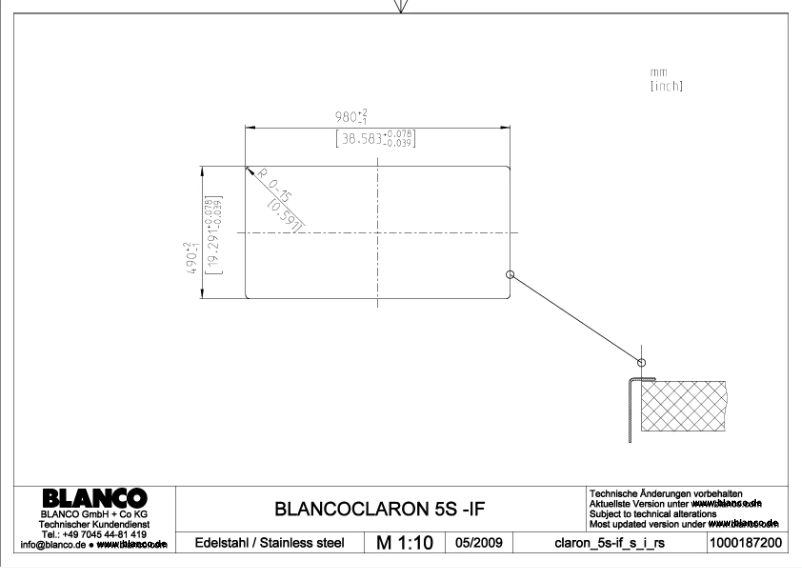 Page n°1 - Manuel utilisateur BLANCO CLARON 5 S-IF