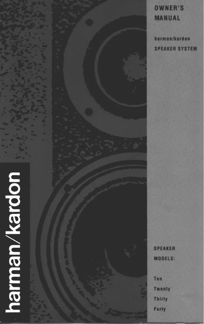 Page 1 de la notice Manuel utilisateur Harman Kardon Twenty