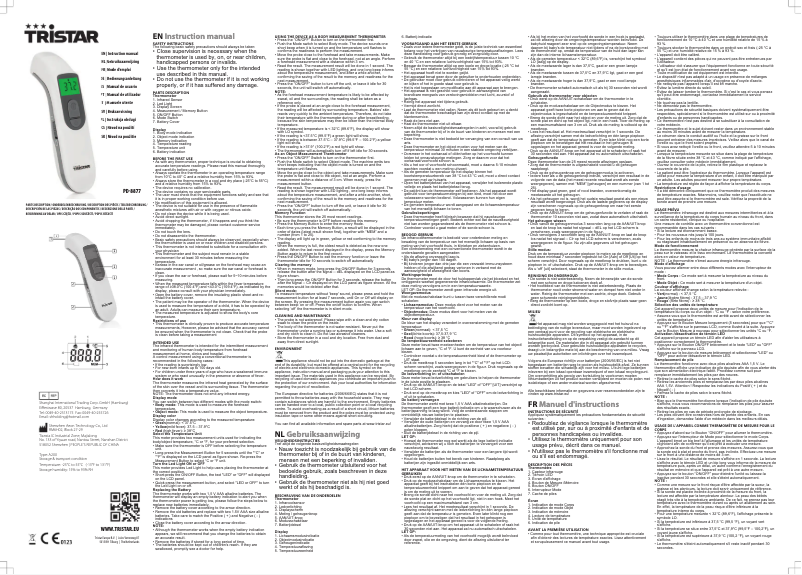 Page 1 de la notice Manuel utilisateur TriStar PD-8877