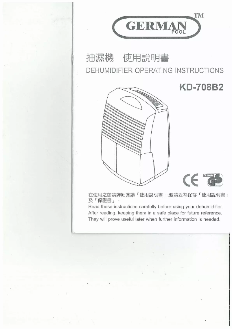 Page n°1 - Manuel utilisateur German Pool KD-708B2