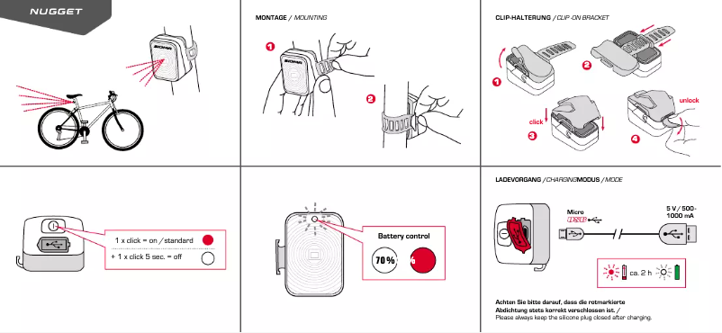 Image de la première page du manuel de l'appareil Nugget Flash