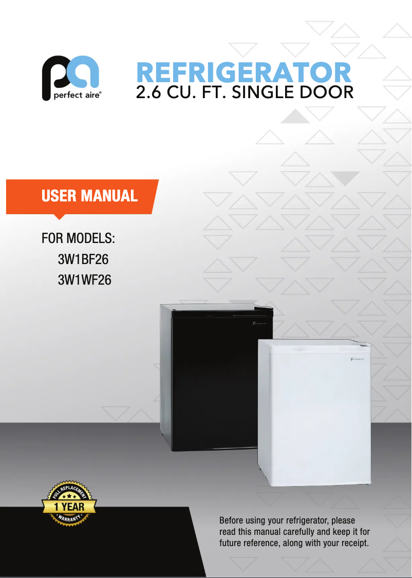 Page n°1 - Manuel utilisateur Perfect Aire 3W1BF26
