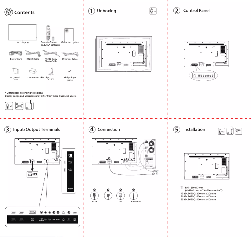 Imagen de la primera página del manual del dispositivo 50BDL3650Q