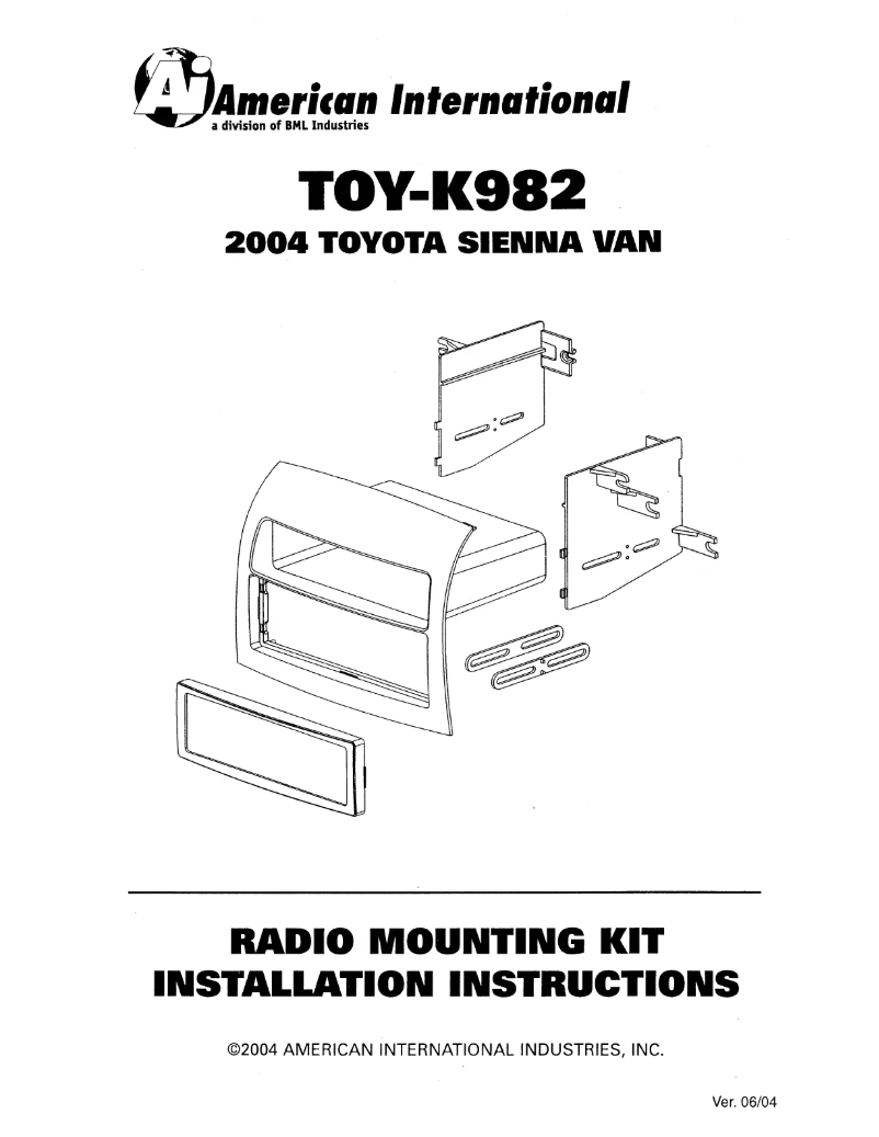 Image de la première page du manuel de l'appareil TOYK982