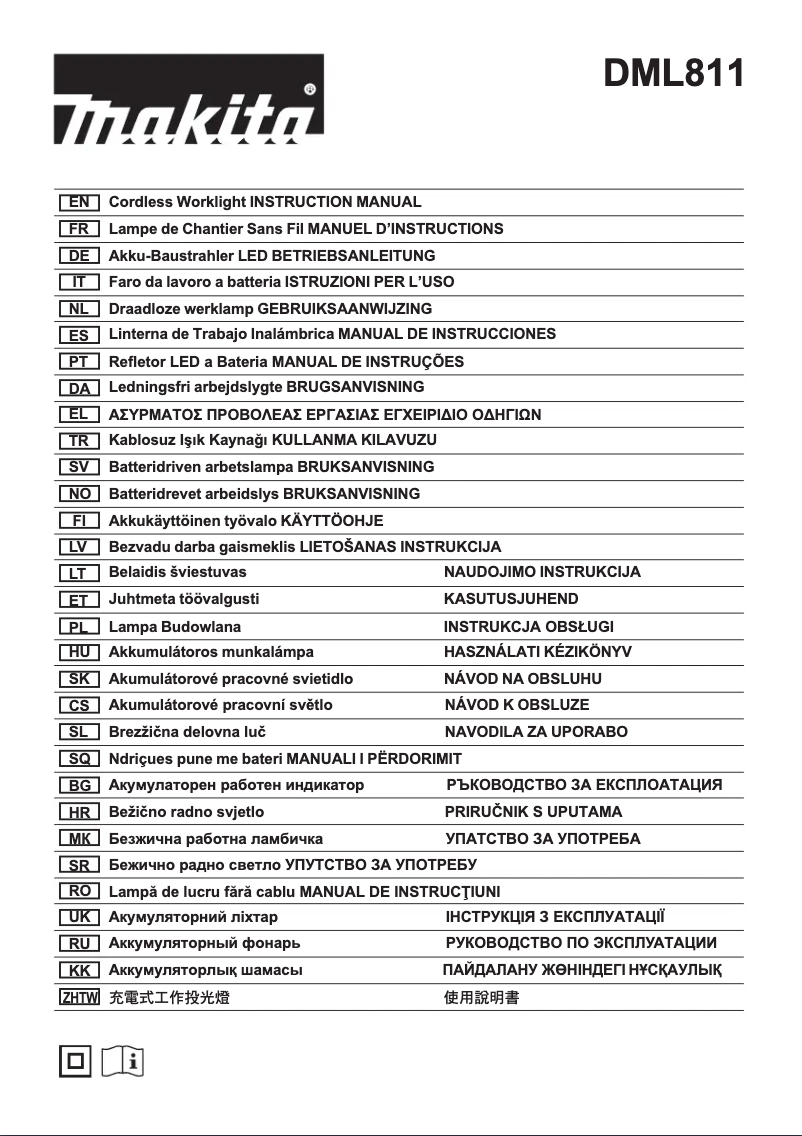 Page 1 de la notice Manuel utilisateur Makita DML811