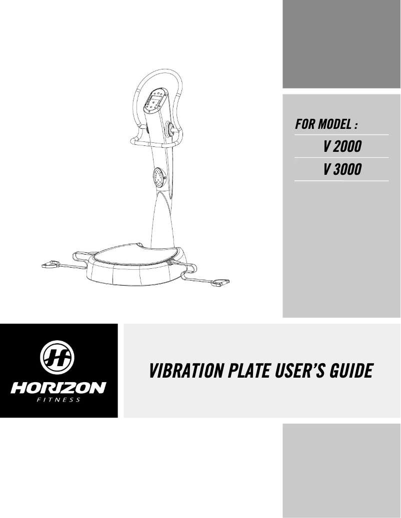 Page 1 de la notice Manuel utilisateur Horizon Fitness V3000