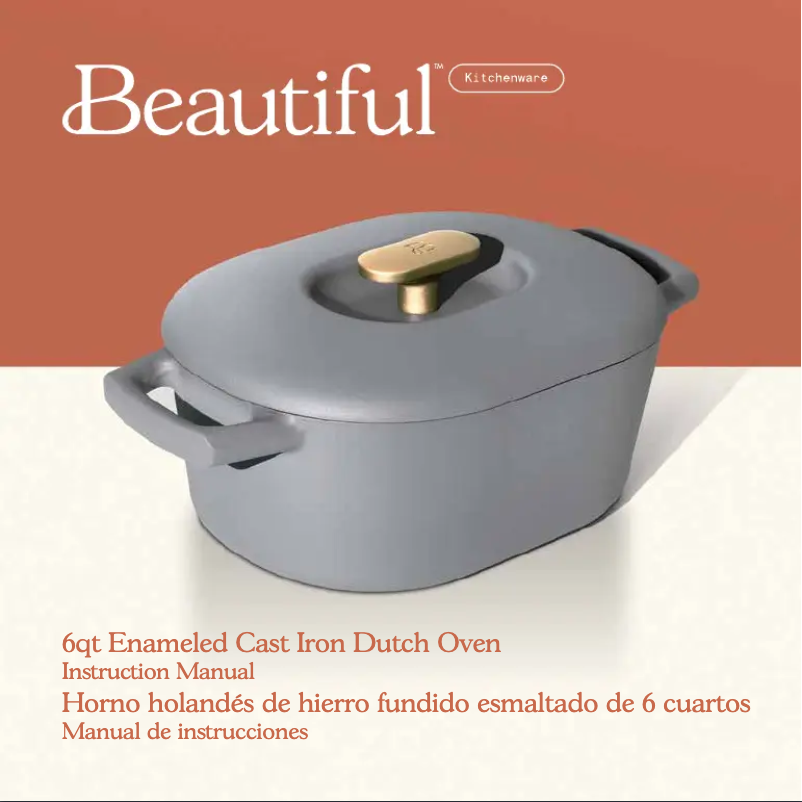 Page 1 de la notice Manuel utilisateur Beautiful 6qt Enameled Cast Iron Dutch Oven