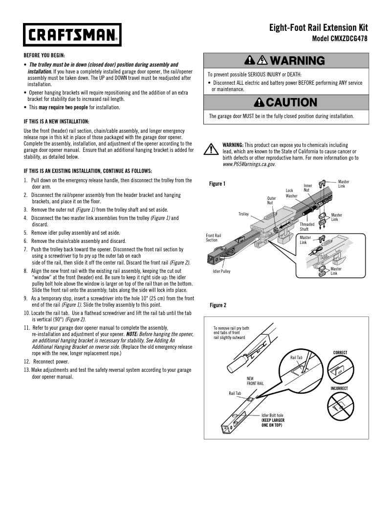 Imagen de la primera página del manual del dispositivo CMXZDCG478