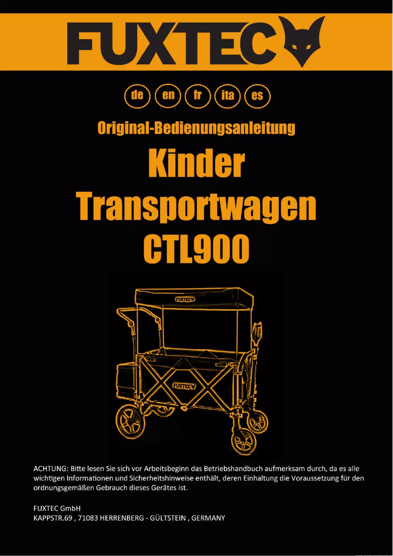 Page n°1 - Manuel utilisateur Fuxtec FX-CTL900