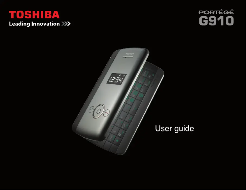 Image de la première page du manuel de l'appareil G910